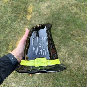 Rae Dunn 7”H Glazed Ceramic Witch Hat FLIGHT NIGHT